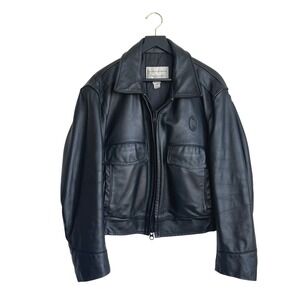 Taylors Leatherwear Mens Black Leather Police Jacket Thinsulate Size 42 S USA